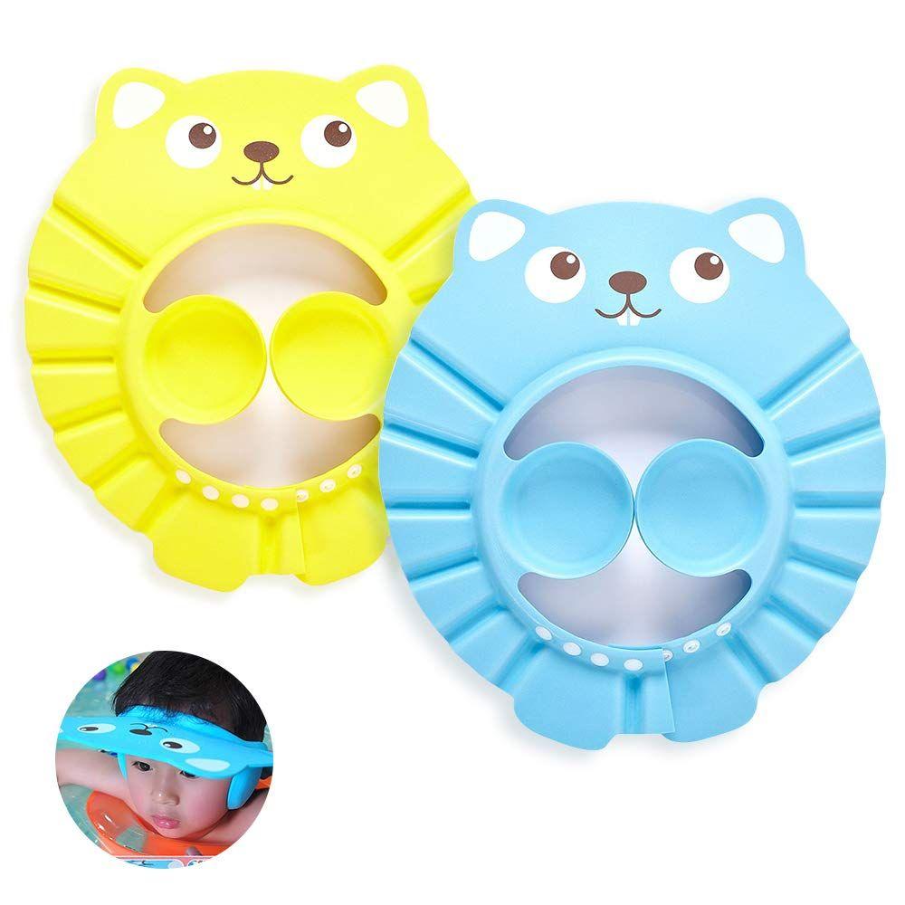 Bonnet de douche de bébé jaune, bonnets de bain à visière réglable,  protège-chapeau de shampooing, visière de bain pour bébé, protéger les yeux  et les oreilles des enfants, bonnet de douche mignon