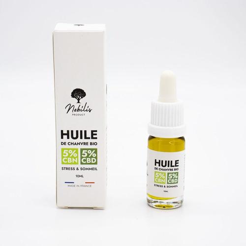 Huile De Chanvre 5% Cbd 5% Cbn Stress Et Sommeil 10ml 