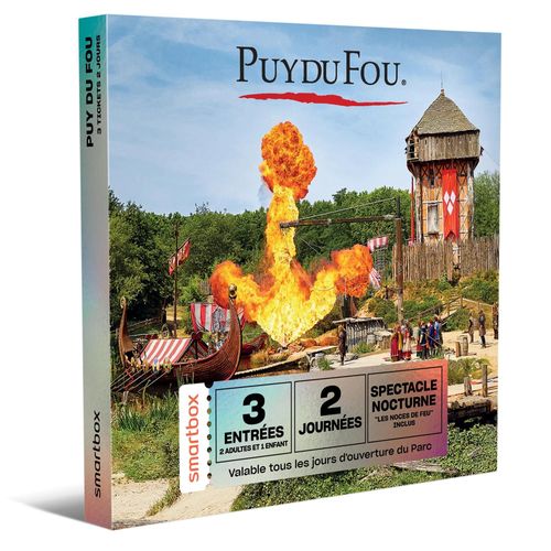 Deux Journées En Famille Au Puy Du Fou En 2025 Pour 2 Adultes Et 1 Enfant - Smartbox - Coffret Cadeau Multi-Thèmes