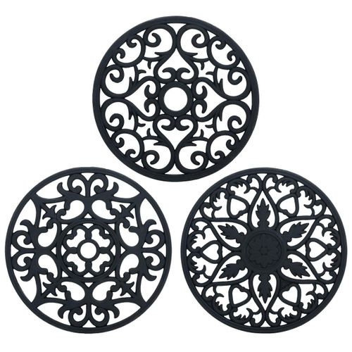 Ensemble De 3 Sous-Verres En Silicone Pour Casseroles Antiadhésives Flexibles