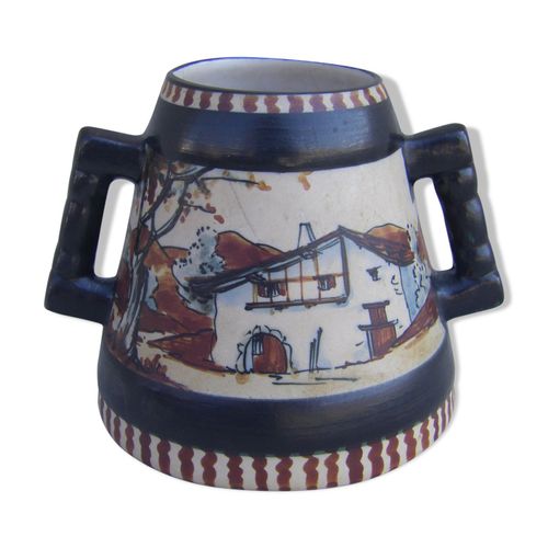 Pot gres de ciboure multicolore