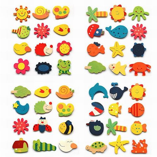 Autocollants magnétiques pour réfrigérateur de voiture, 12 pièces, dessin animé, bricolage, décorations de maison, créatif, mignon, tableau blanc 3D, jouets cadeaux pour enfants