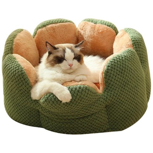 Lit Pour Animal De Compagnie, En Flanelle, Doux, À Pétales Ronds, Pour Chats, Chiens, Chatons Et Chatons