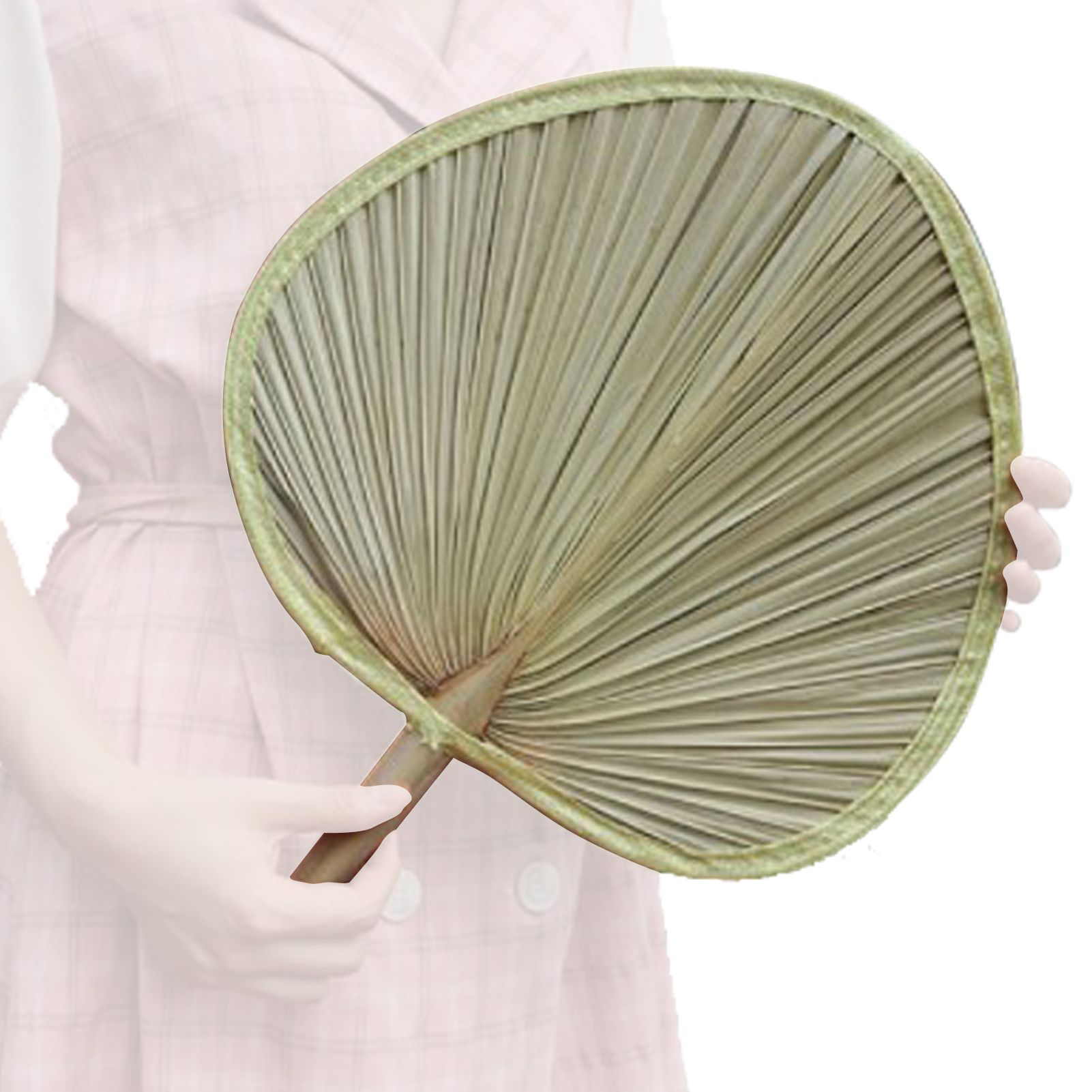 ventail  main en feuille de palmier tiss naturel, ventai... - 2
