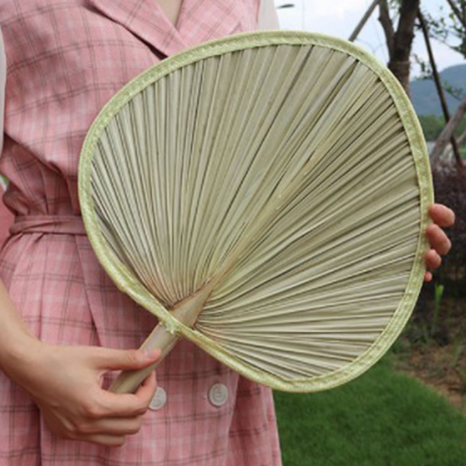 ventail  main en feuille de palmier tiss naturel, ventai... - 4