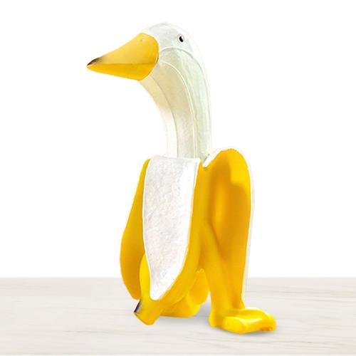 Statue de canard banane Unique et drôle, Figurines de canard épluché, ornements de jardin, ornements de bureau en résine
