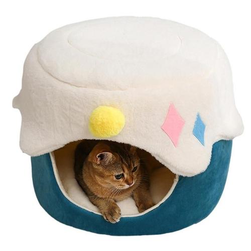 Lit Grotte D'hiver Pour Chats, Tente De Couchage Très Chaude Pour Chatons, Chiots Et Lapins