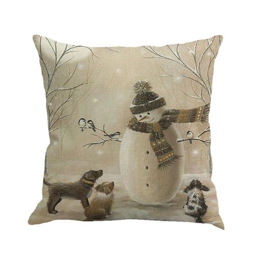 Housse De Coussin Motif Joyeux Noël, Taie D'oreiller Pour La Maison, Décoration De Canapé, 45x45cm