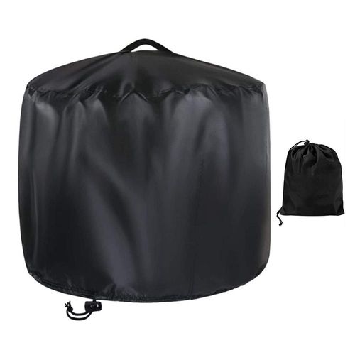 Couverture De Foyer Extérieur Rond En Tissu 420d, Imperméable, Noir, Résistant Aux Intempéries