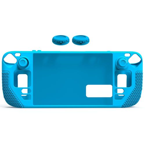 Coque Pour Steam Deck, Housse De Protection En Silicone Anti-Choc, Anti-Glisse Et Anti-Empreintes Digitales Compatible Avec La Console Valve Steam Deck (Bleu)