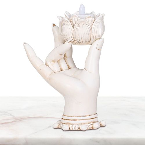 Nouveau bougeoir en forme de main de bouddha, porte-bougie en forme de Lotus, geste, pour Yoga, Feng Shui, décoration de la maison, Spa