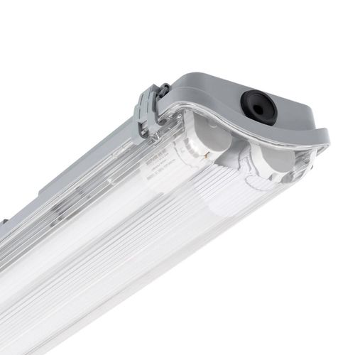 Réglette Étanche Ip65 + 2 Tubes Led 60cm T8 Connexion Latérale Blanc Froid No Flicker 6000k