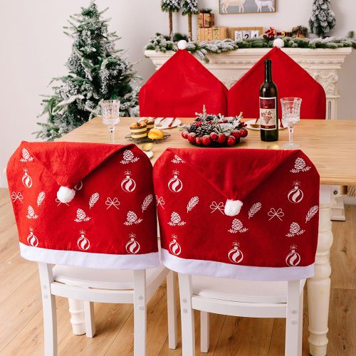Housse De Siège De Noël Et Nouvel An, Couvre-Chaise En Tissu Non Tissé, Ornement De Table, Décoration Réutilisable Pour Mariage Ou Fiançailles
