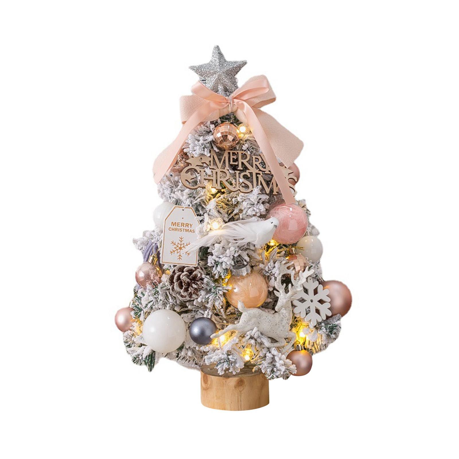 Mini sapin de nol fait  la main avec lumires, Table de sa... - 2