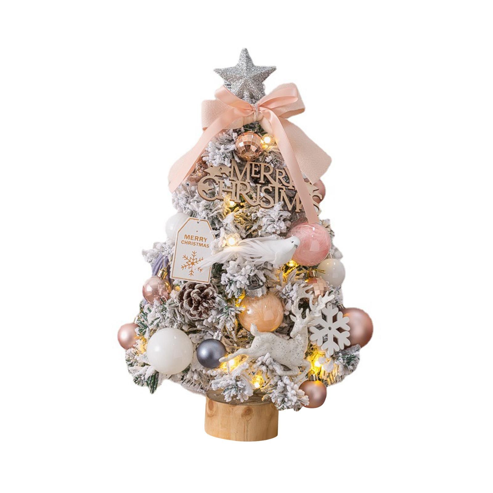 Mini sapin de nol fait  la main avec lumires, Table de sa... - 3