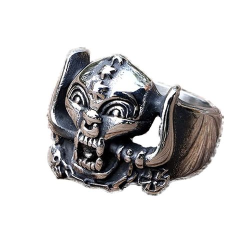 Bague 13us Crane Snaggletooth Mascote Motorhead Chevaliere