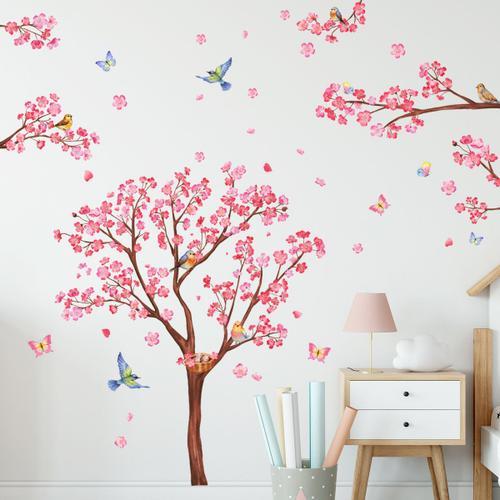 Stickers Muraux Grand Fleur de Cerisier Arbre Autocollant Mural