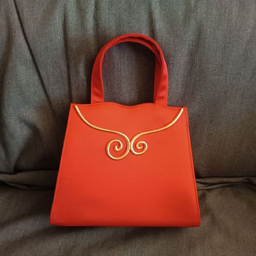 Mini sac à main en satin rouge Paloma Picasso