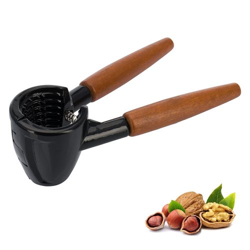 Pince À Champagne Et Casse-Noix , Bois/Aluminium Moulé Sous Pression, Longueur : 16,8 Cm, Brun/Noir
