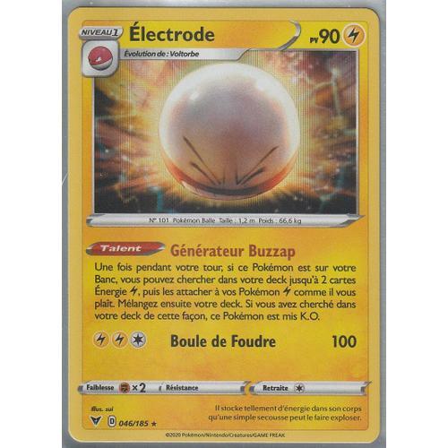Carte Pokemon - Electrode - 046/185 - Holo-Rare - Eb4 Voltage Eclatant -