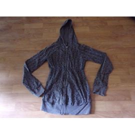 Veste Sweat Bershka Capuche Grise Et Têtes De Mort S Tbe