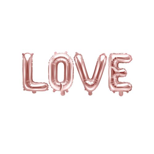 Ballon Aluminium Love Rose Gold 140 X 35 Cm
