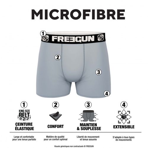 Lot De 5 Boxers Microfibre Homme Racing