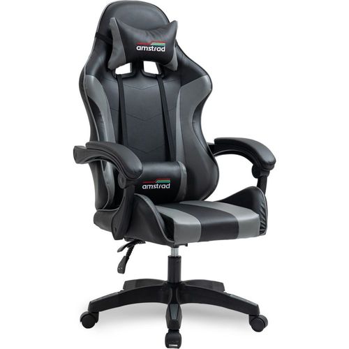 Siège Gamer Amstrad Ams-800-Black Coloris Noir & Gris- Couss