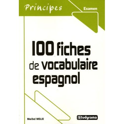 100 Fiches De Vocabulaire Espagnol