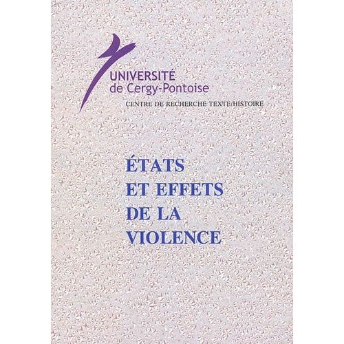 Etats Et Effets De La Violence
