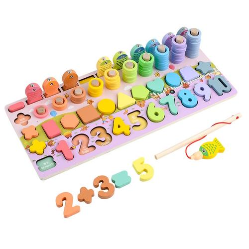 Planche d'activité Montessori - Formes, nombres et couleurs