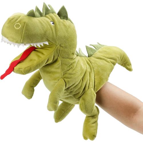 Marionnette à main dinosaure en peluche T-Rex avec bouche mobile ouverte  pour jeu imaginatif, jeu de rôle, jouet interactif pour raconter des  histoires, enseigner le théâtre de marionnettes, cadeau d'anniversaire pour  enfants