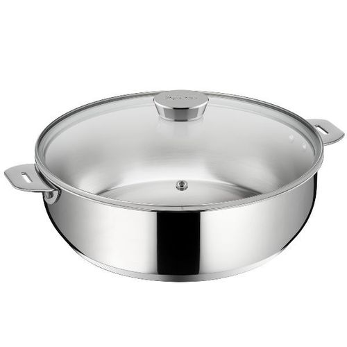 Lagostina - Salvaspazio+ Sauteuse 24 Cm + Couvercle Verre Inox Non Revï¿?Tu Lagotherm 12138031824