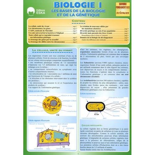 Biologie - Tome 1, Les Bases De La Biologie Et De La Génétique