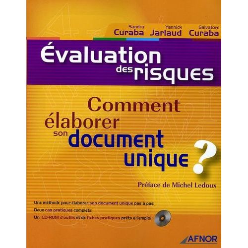 Evaluation Des Risques - Comment Élaborer Son Document Unique ? (1 Cd-Rom)