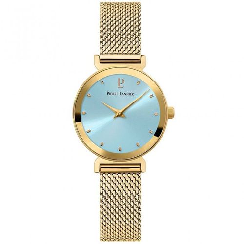 Pierre Lannier Ligne Pure Montre Femme Acier Doré Milanais 035r562