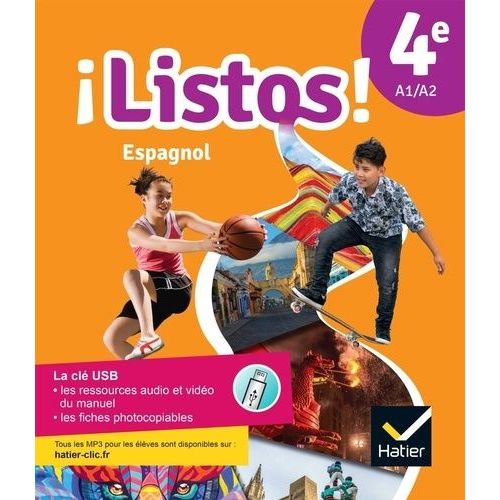 ¡Listos! Espagnol 4e A1/A2 - Avec 1 Clé Usb