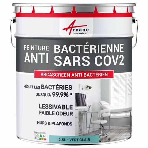Peinture mur antibactérienne lessivable Vert clair - RAL 6027 2.5 L