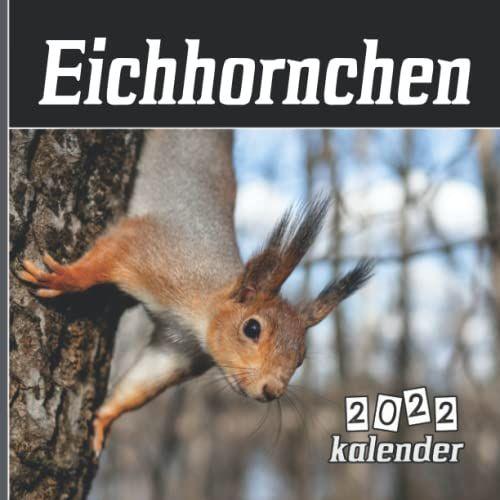 Eichhörnchen Kalender 2022: 12 Monate |Lustiges Eichhörnchen Kalender Tiere Wald Natur Bäume Für Frauen Männer Kinder Teenager Büro Freund Mitarbeiter ... Neujahr, Geburtstag ... | 12 Farbfotos