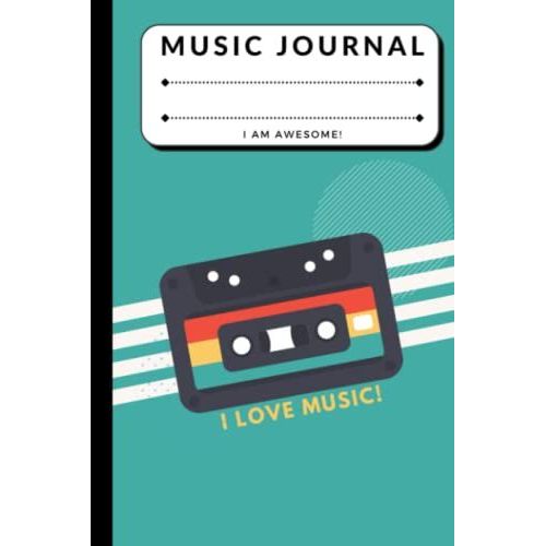Retro Tape Cassette - Song Writing Music Journals For Kids: Lined/Ruled Paper And Staff, Manuscript Paper For Notes, Lyrics And Music. For Musicians, ... Book Notebook Journal 100 Pages 6x9