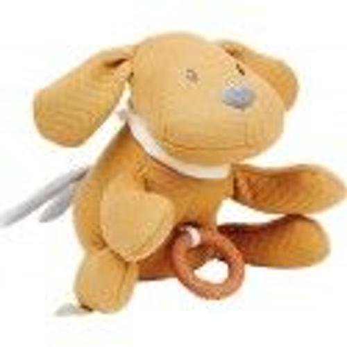 Peluche Musicale Charlie Le Chien Jacquard Caramel