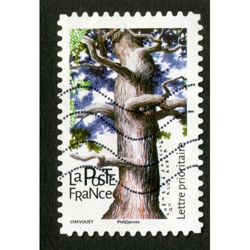 Timbre Oblitéré : 2018 Chêne Pédonculé - Quercus Robur,La Poste,France,Lettre Prioritaire