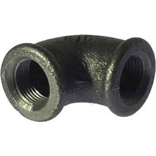 Coude fonte 90° femelle / femelle - filetage 20/27 noir CODITAL