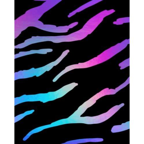 The Carrie Co. Gradient Zebra Stripes Notebook, 8" X 10", 120 Pages, Matte Finish, Blank Lines