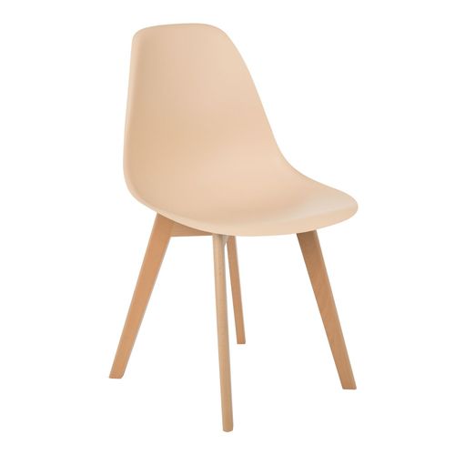 Pack 2 Chaises De Salle À Manger Scand Nordic Brun Blé