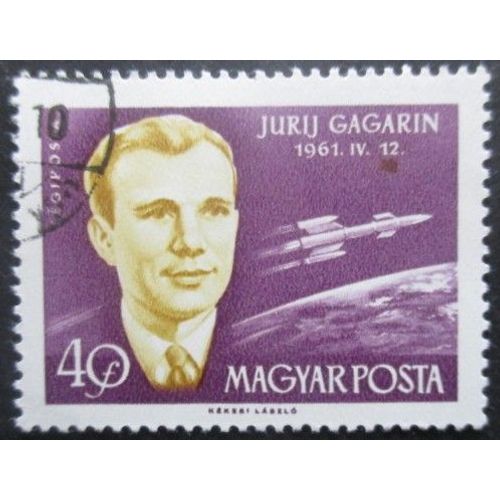 Hongrie Poste Aérienne N°243 Youri Gagarine Oblitéré