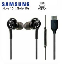 Original Ecouteurs AKG Noir Kit Pieton Origine Prise USB-C Oreillette Main Libre Pour Samsung Galaxy S24 FE / Tablette Tab S10+ Plus S10 Ultra / C55 / F55 / M35 / M55s 