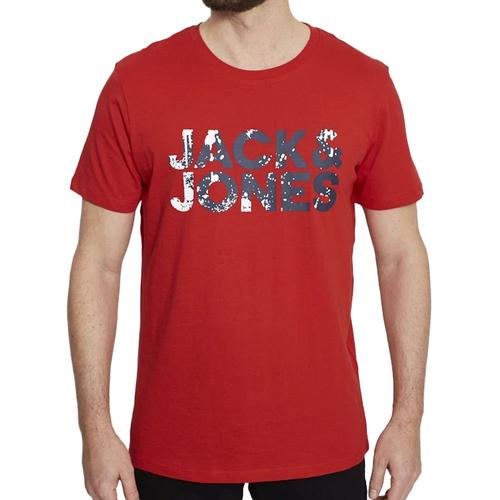 T-Shirt Rouge Homme Jack & Jones Plash