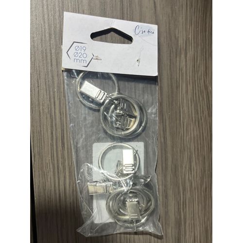 Lot de 8 anneaux  avec pinces