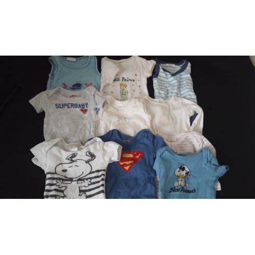 Lot De 10 Body Bébé Garçon Taille 3 Mois Idée Cadeau